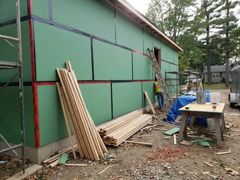 Continuous exterior insulation before siding