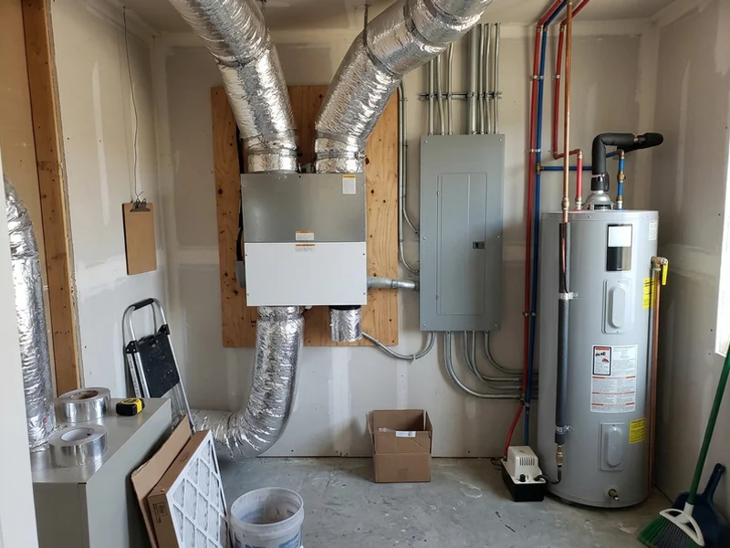 Energy recovery ventilator in a Net Zero Ready mechanical room