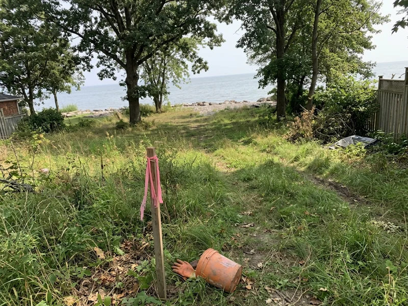 Oakville lakeshore lot before construction