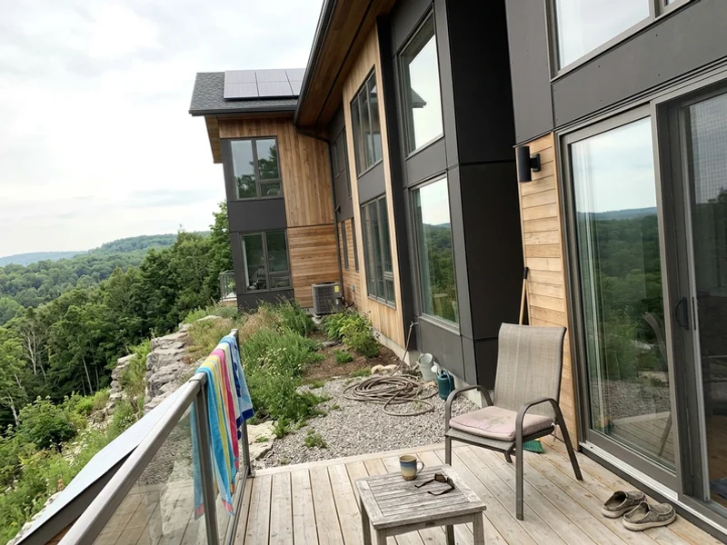 Luxury Net Zero home on an escarpment-edge lot in Dundas