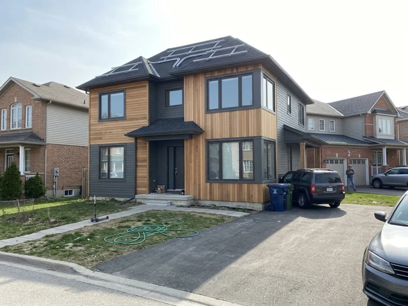Net Zero Ready custom home with triple-pane windows in Alton Village, Burlington