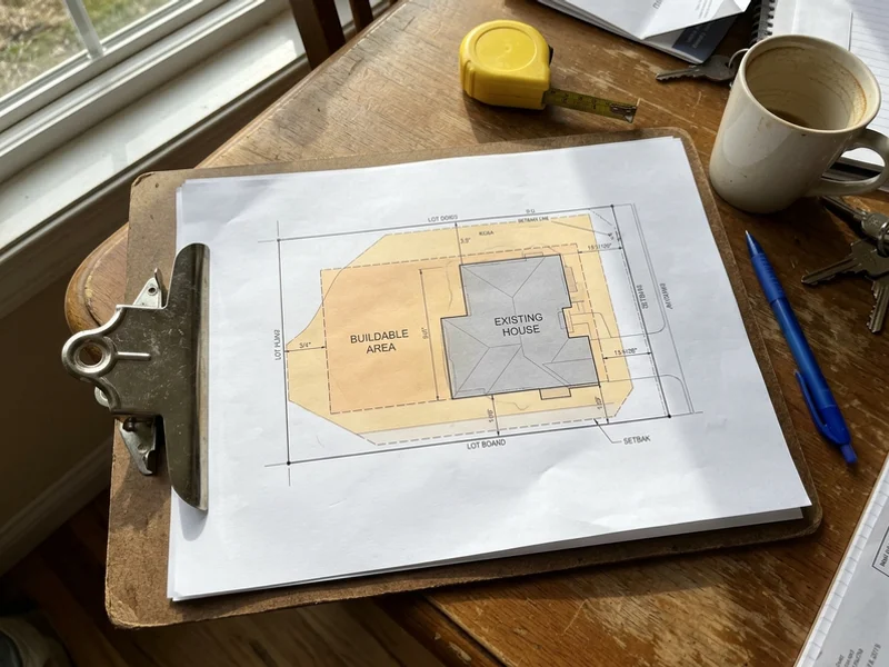 Setback envelope diagram compared with the existing footprint