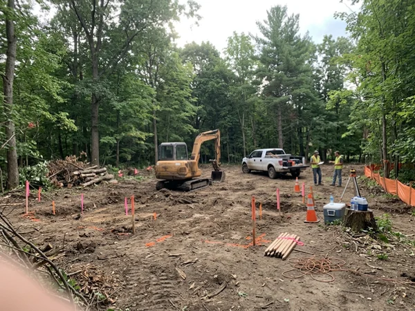 Before: cleared wooded estate lot in Ancaster