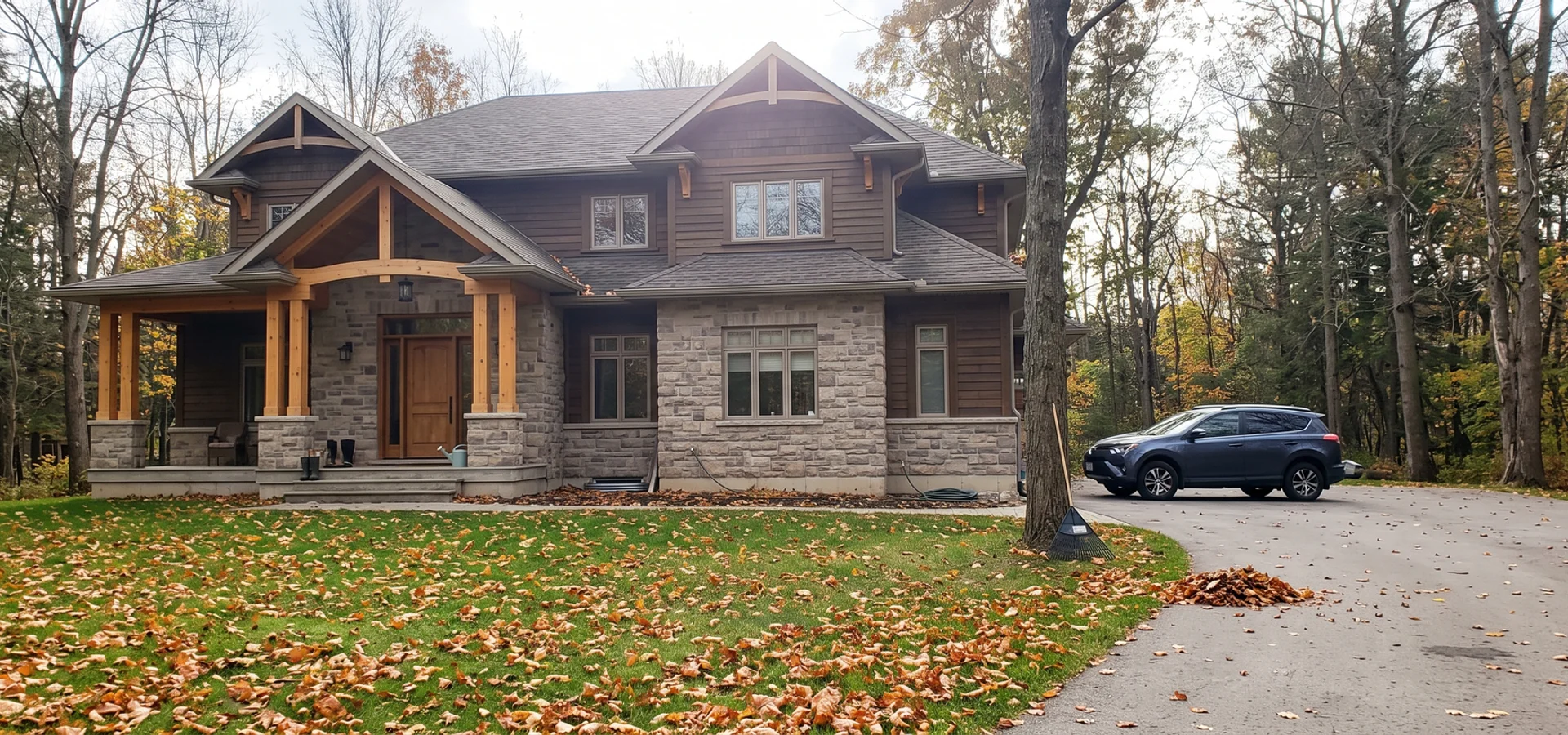 Luxury Craftsman estate home on a wooded Ancaster lot near the escarpment